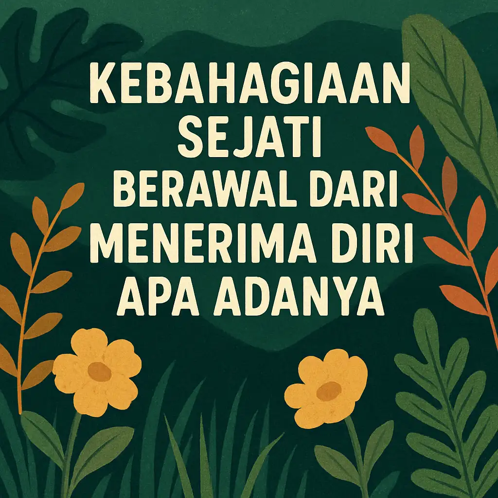 Kebahagiaan Sejati Berawal dari Menerima Diri Apa Adanya